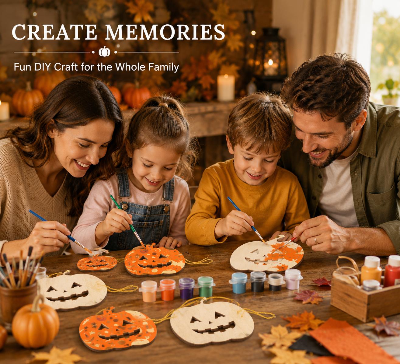 Wooden Pumpkins Ornaments to Paint Halloween Thanksgiving Decoration Cutouts Unfinished 10PCS, DIY Blank Unfinished Pumpkin Wood Discs Ornament for Home Harvest Crafts Hanging Autumn Decorations