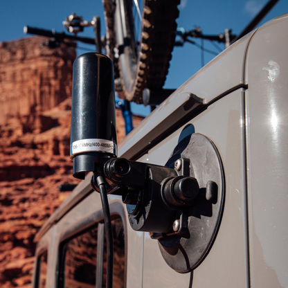 Universal GMRS Antenna Mount – Heavy-Duty Radio Antenna Bracket for Cars, SUVs, Trucks, Off-Road Vehicles & Boats