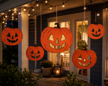 Wooden Pumpkins Ornaments to Paint Halloween Thanksgiving Decoration Cutouts Unfinished 10PCS, DIY Blank Unfinished Pumpkin Wood Discs Ornament for Home Harvest Crafts Hanging Autumn Decorations