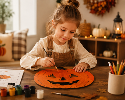 Wooden Pumpkins Ornaments to Paint Halloween Thanksgiving Decoration Cutouts Unfinished 10PCS, DIY Blank Unfinished Pumpkin Wood Discs Ornament for Home Harvest Crafts Hanging Autumn Decorations