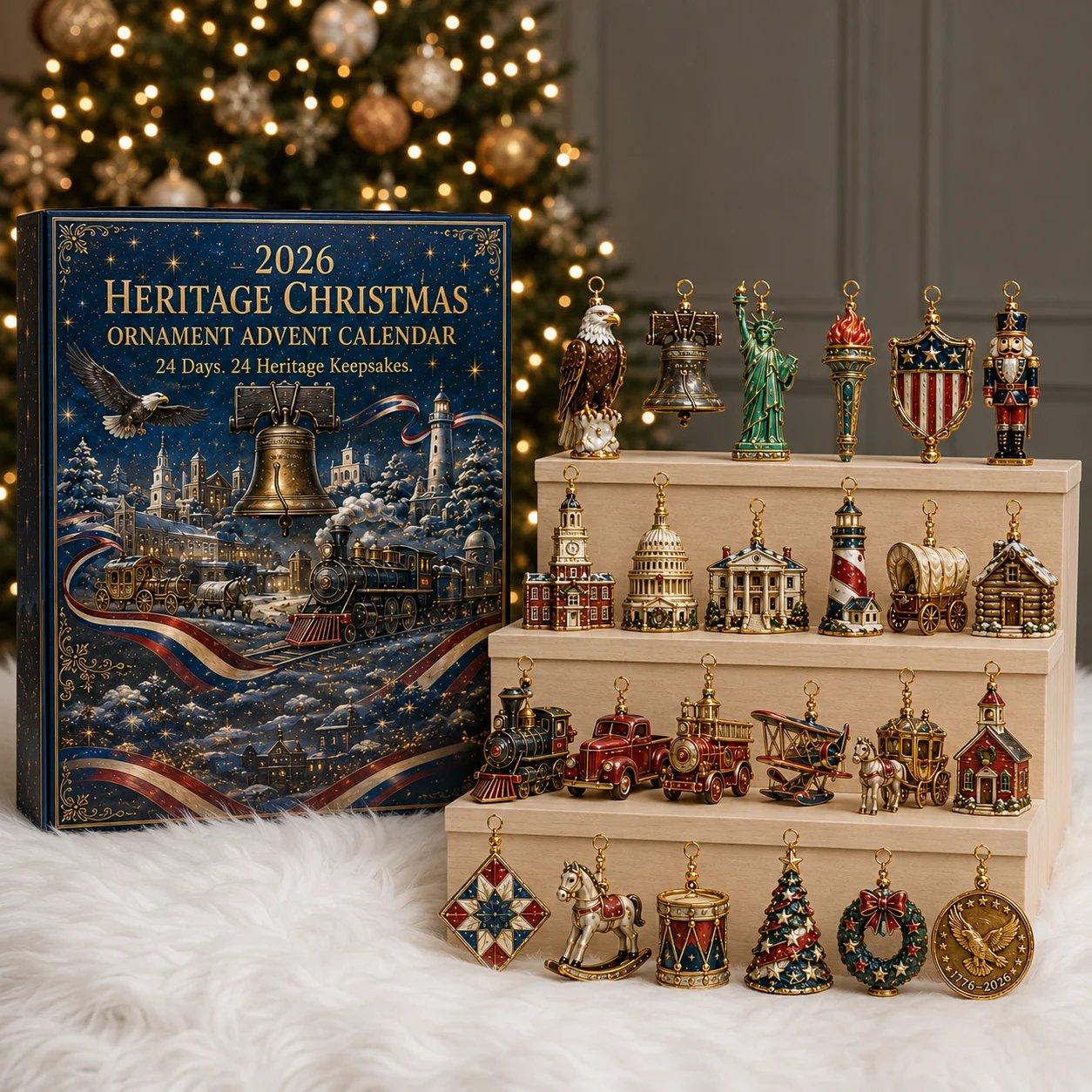 Last 50 Pcs✨America 250th Anniversary Heritage Christmas Advent Calendar