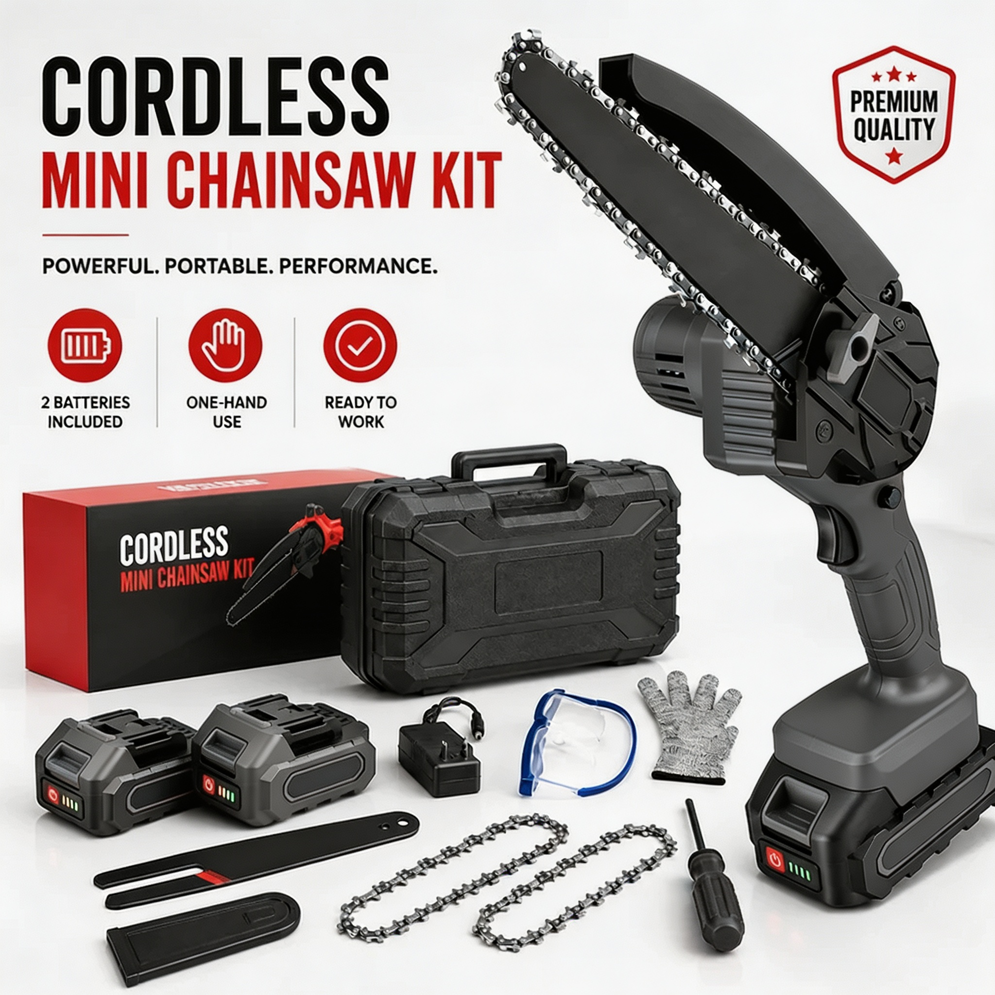 🔥 Cordless Mini Chainsaw – Small Size, Big Power– Free Shipping 🚚