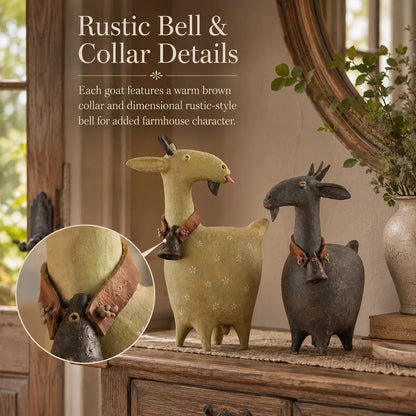 🔥 Whimsical Farmhouse Goat Figurines🐐