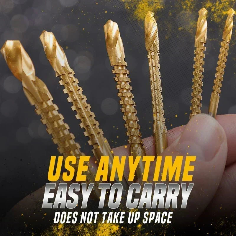 🛠️ LIMITED-TIME 49% OFF! ✨ Twist Drill Bit Set – Titanium-Coated, Serrated, Multi-Material 🔩