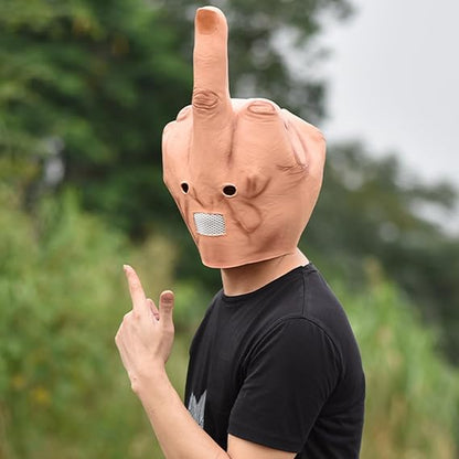 Middle Finger Funny Head Mask🖕