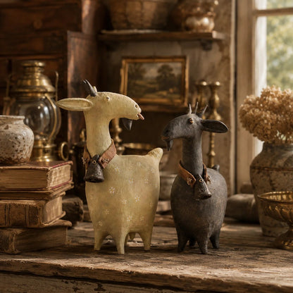 🔥 Whimsical Farmhouse Goat Figurines🐐