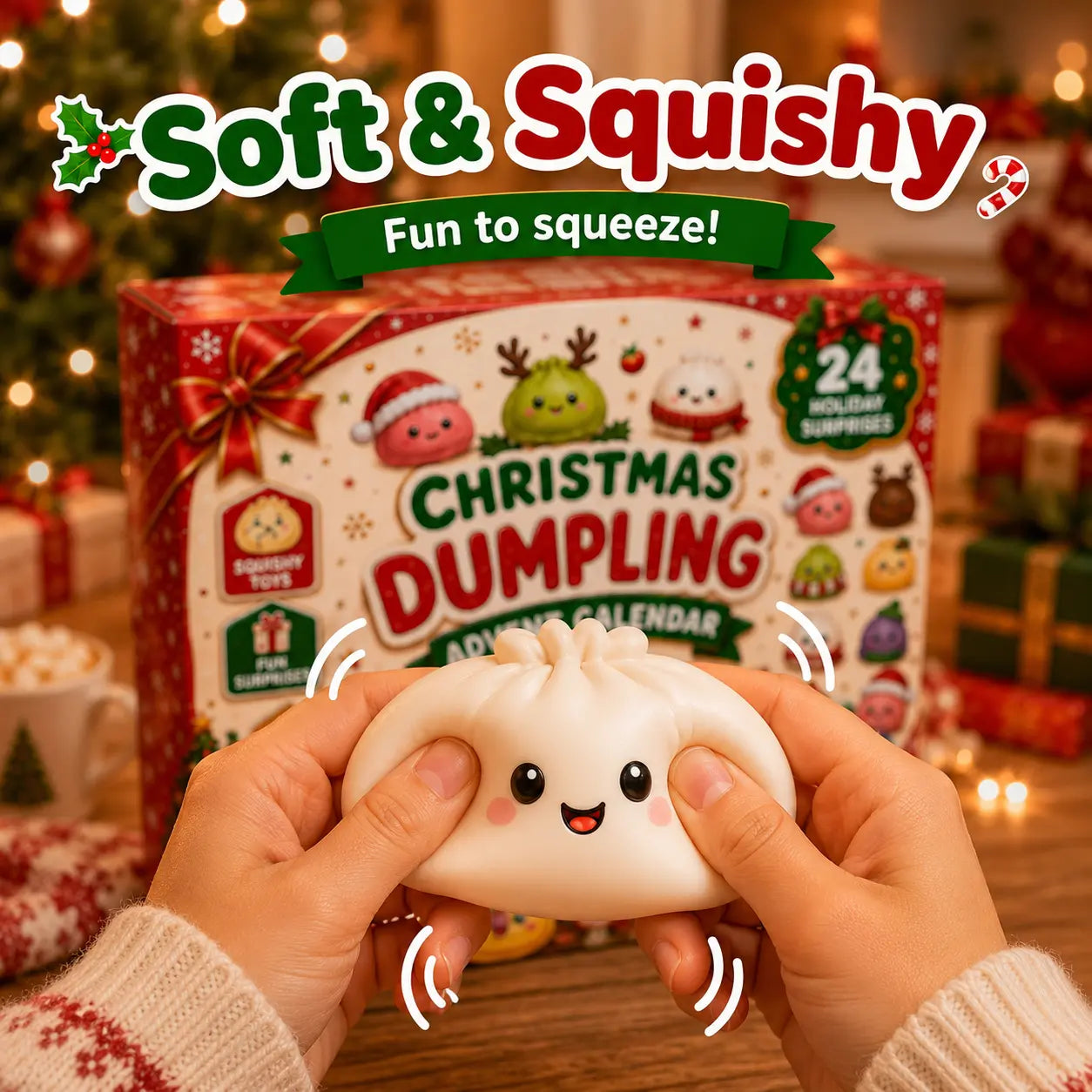 🎄Christmas Dumpling Squishies Advent Calendar | 24 Days of Surprises 🎁