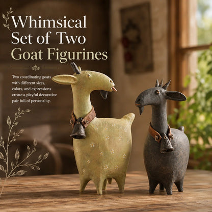 🔥 Whimsical Farmhouse Goat Figurines🐐