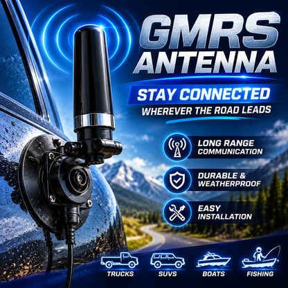 Universal GMRS Antenna Mount – Heavy-Duty Radio Antenna Bracket for Cars, SUVs, Trucks, Off-Road Vehicles & Boats