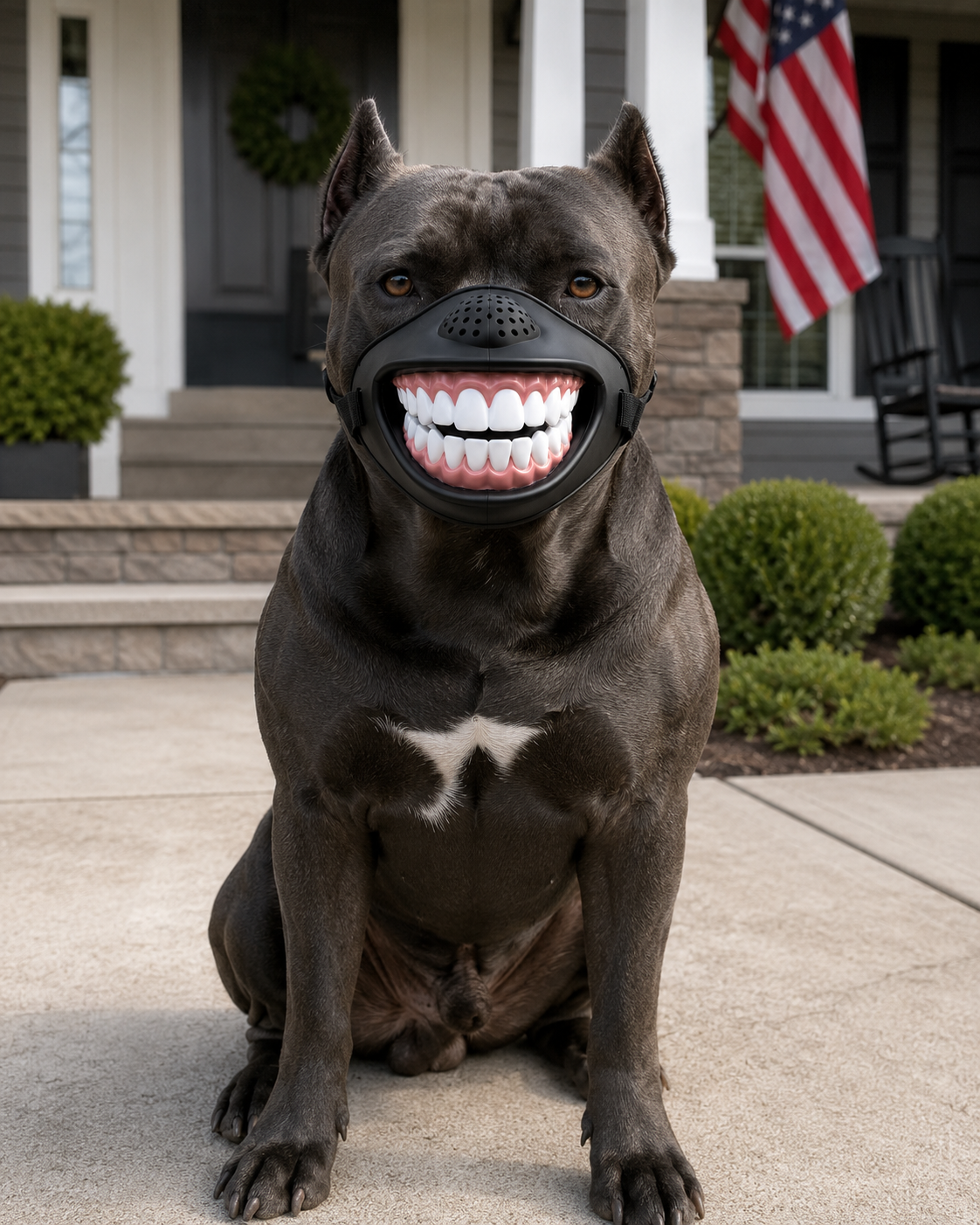 Funny Dog Smile Mask – Hilarious Fake Teeth Costume for Dogs