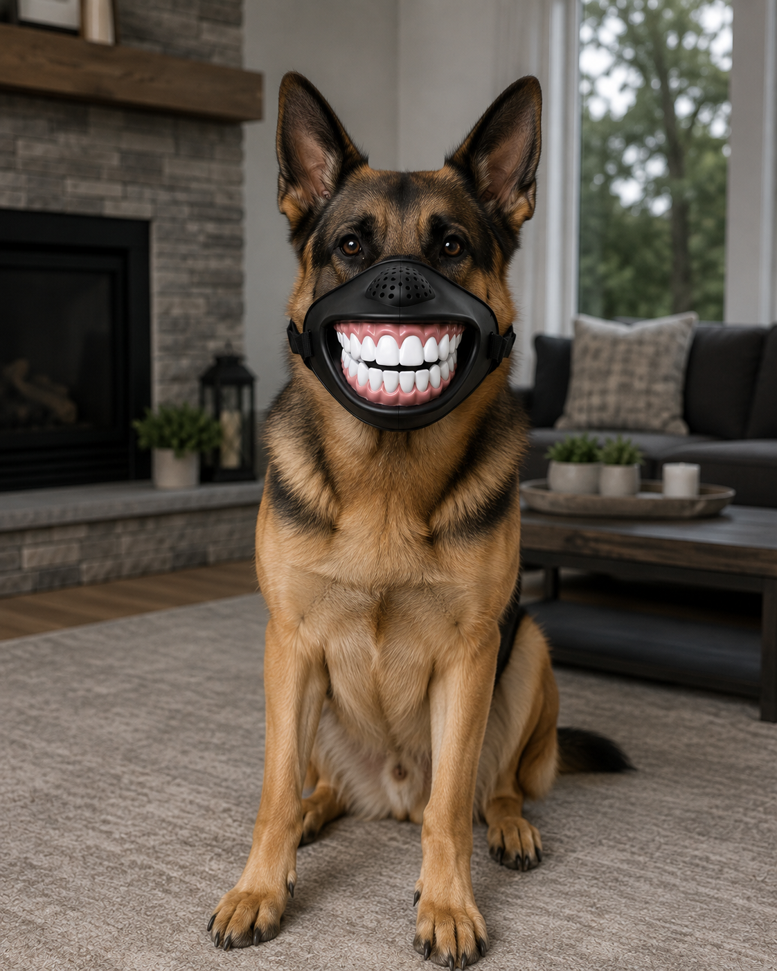 Funny Dog Smile Mask – Hilarious Fake Teeth Costume for Dogs