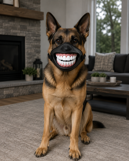 Funny Dog Smile Mask – Hilarious Fake Teeth Costume for Dogs