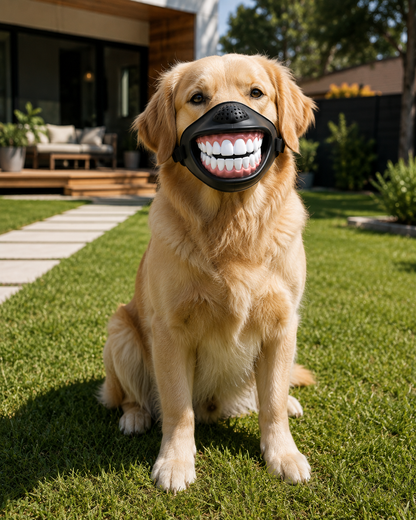 Funny Dog Smile Mask – Hilarious Fake Teeth Costume for Dogs