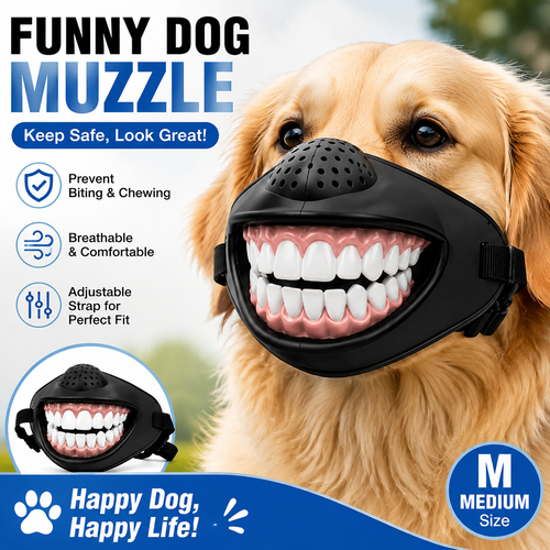 Funny Dog Smile Mask – Hilarious Fake Teeth Costume for Dogs
