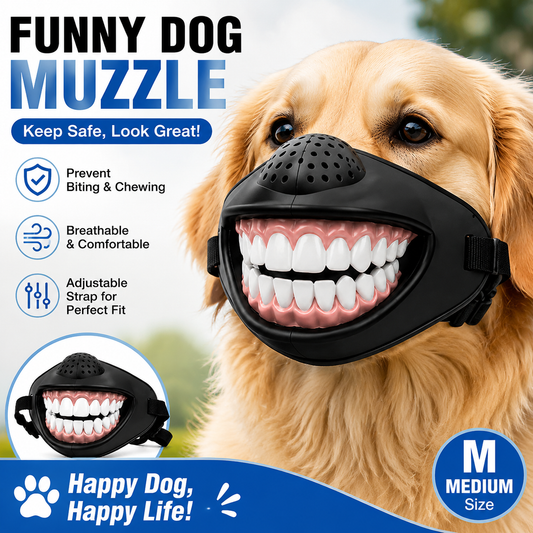 Funny Dog Smile Mask – Hilarious Fake Teeth Costume for Dogs