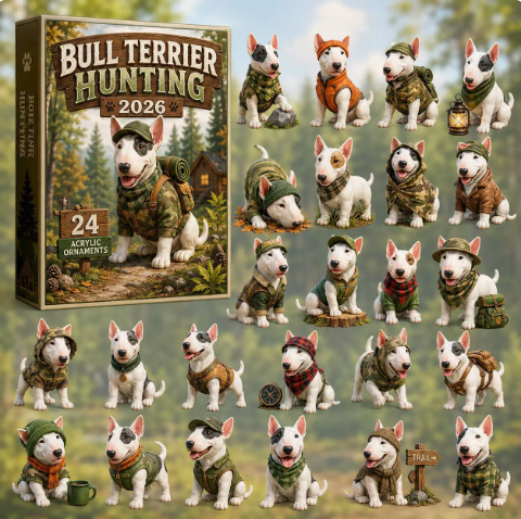 🎄Last Day 49% OFF –✨Everyday Bull Terrier Advent Calendar 2026 - 24-Day Festive Countdown