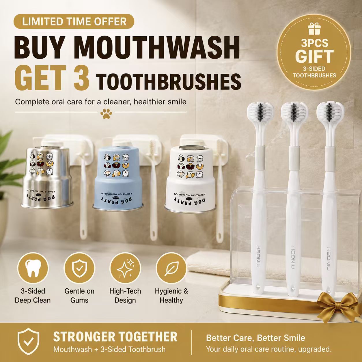 Magnetic Wall-Mounted  Mouthwash Cup