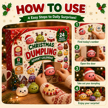 🎄Christmas Dumpling Squishies Advent Calendar | 24 Days of Surprises 🎁