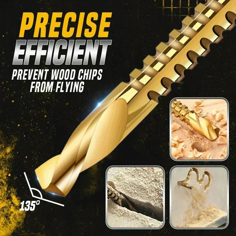 🛠️ LIMITED-TIME 49% OFF! ✨ Twist Drill Bit Set – Titanium-Coated, Serrated, Multi-Material 🔩