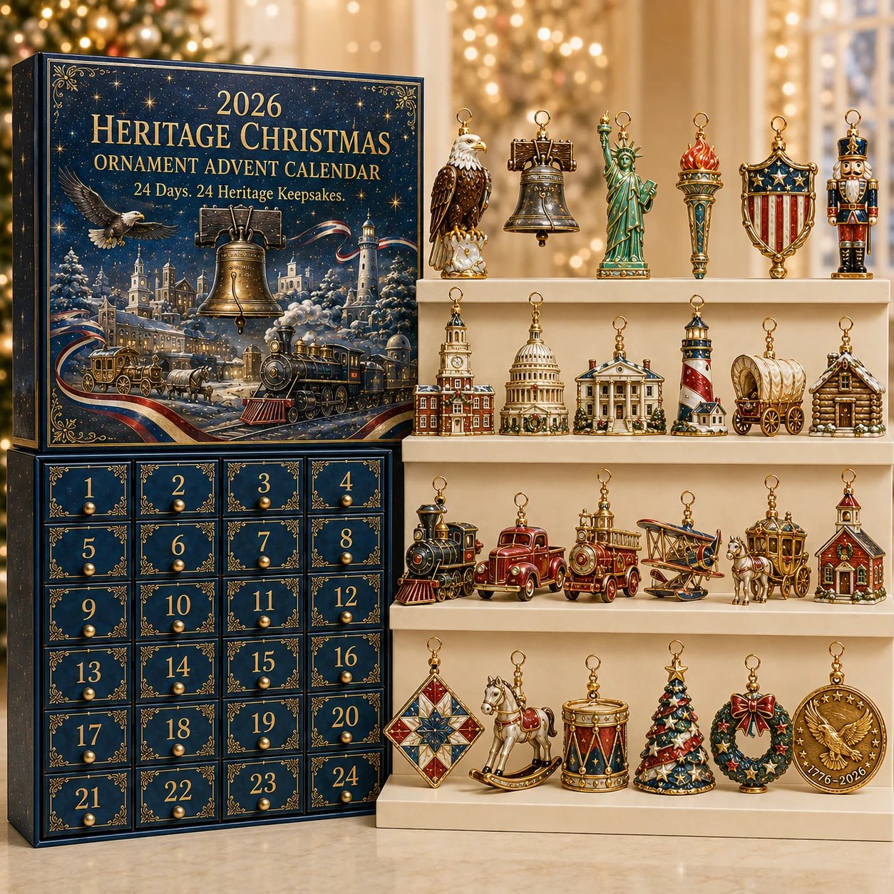 Last 50 Pcs✨America 250th Anniversary Heritage Christmas Advent Calendar