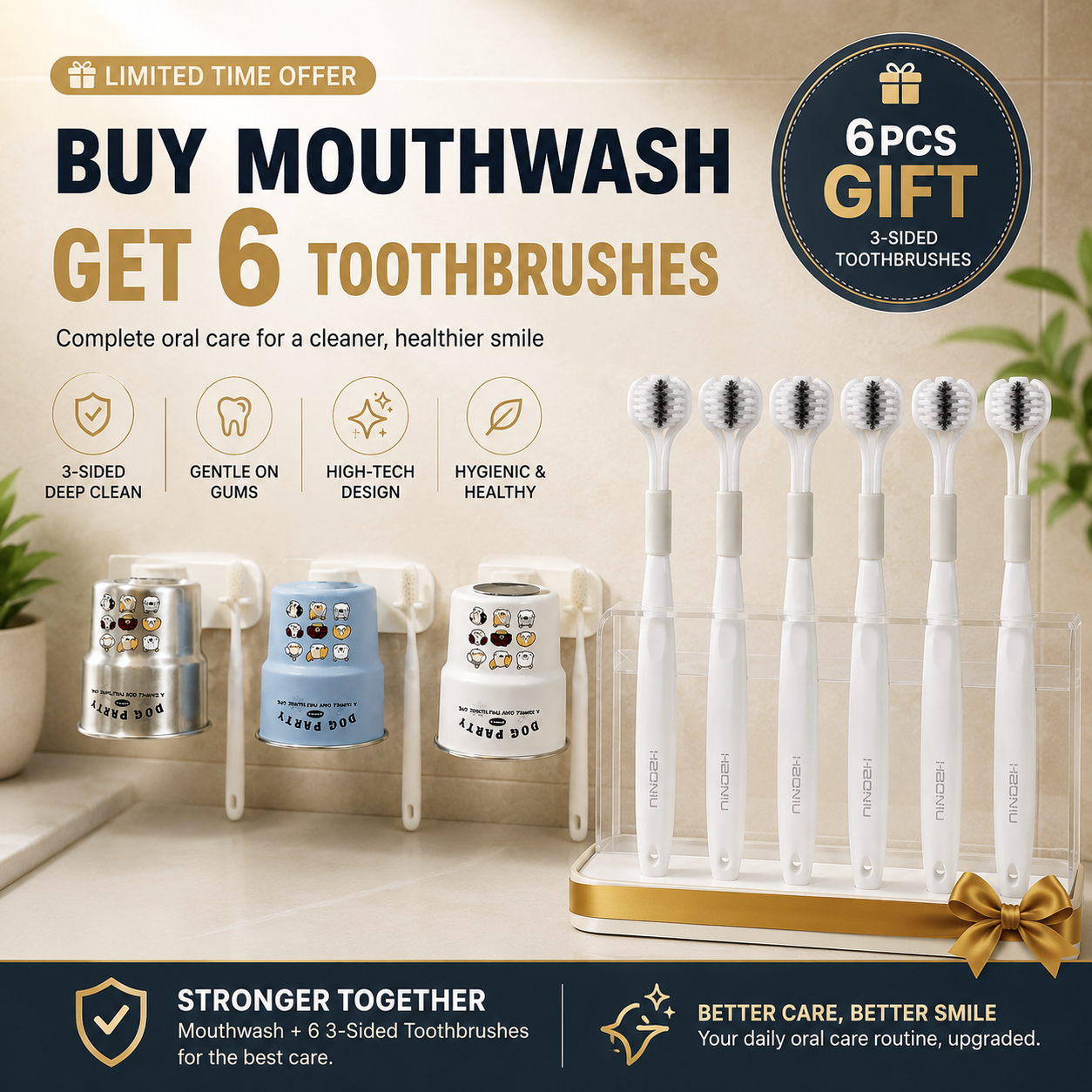 Magnetic Wall-Mounted  Mouthwash Cup