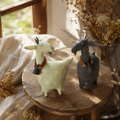🔥 Whimsical Farmhouse Goat Figurines🐐