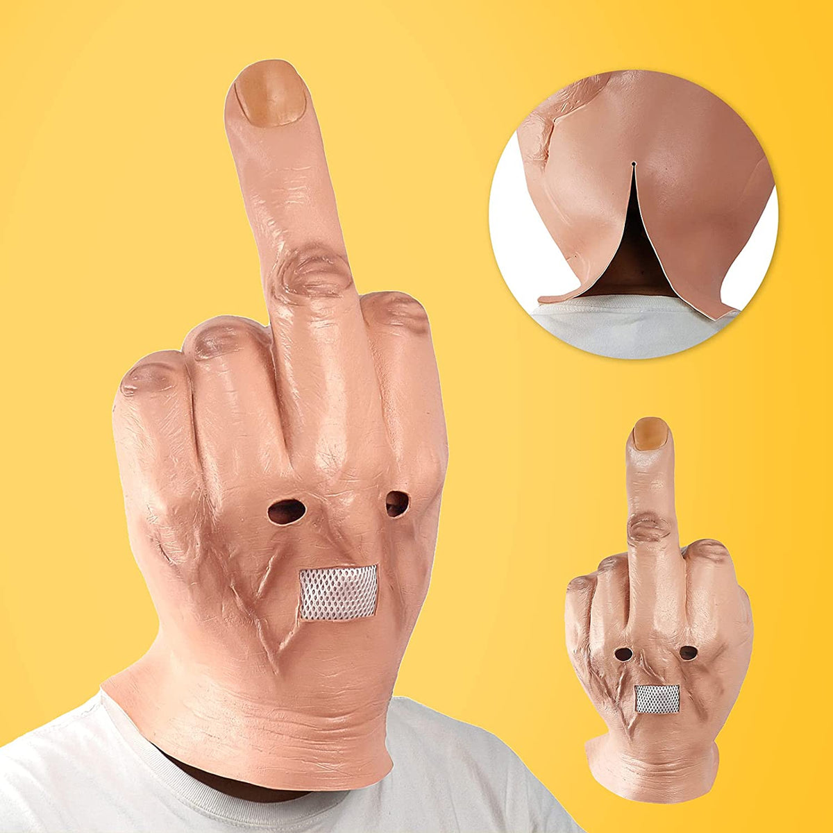 Middle Finger Funny Head Mask🖕