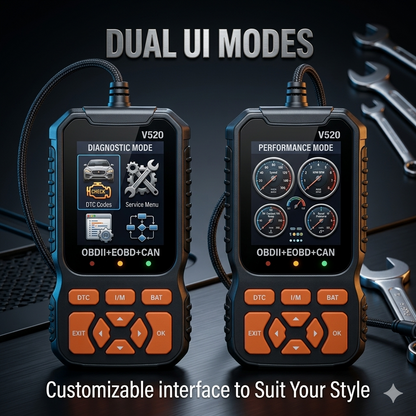 OBD2 Scanner Live Data Professional Mechanic OBDII Diagnostic Code Reader Tool For Check Engine Light Cloud Printing Daul UI Mode
